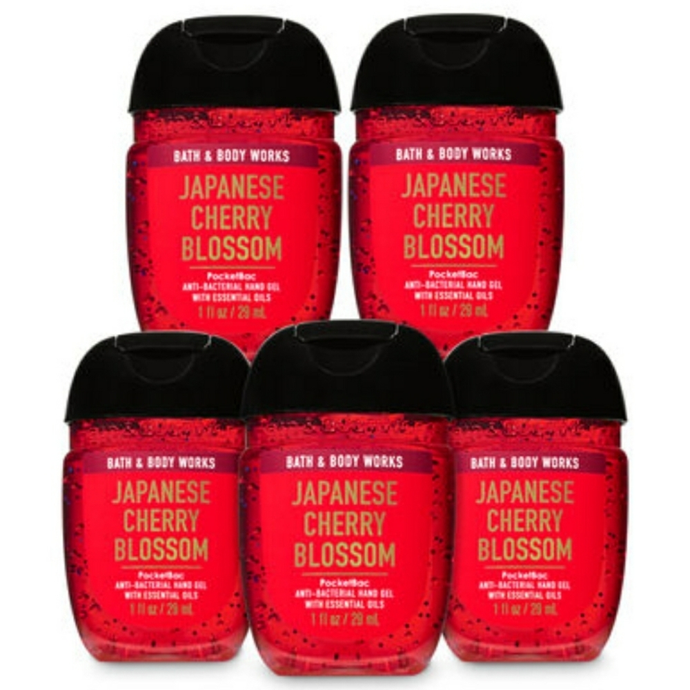Japanese Cherry Blossom PocketBac Hand Sanitizers 5-Pack By Bath & Body Works